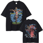 Camisola Unissex Cristã Oversized com Estampa Inspiradora de Jesus