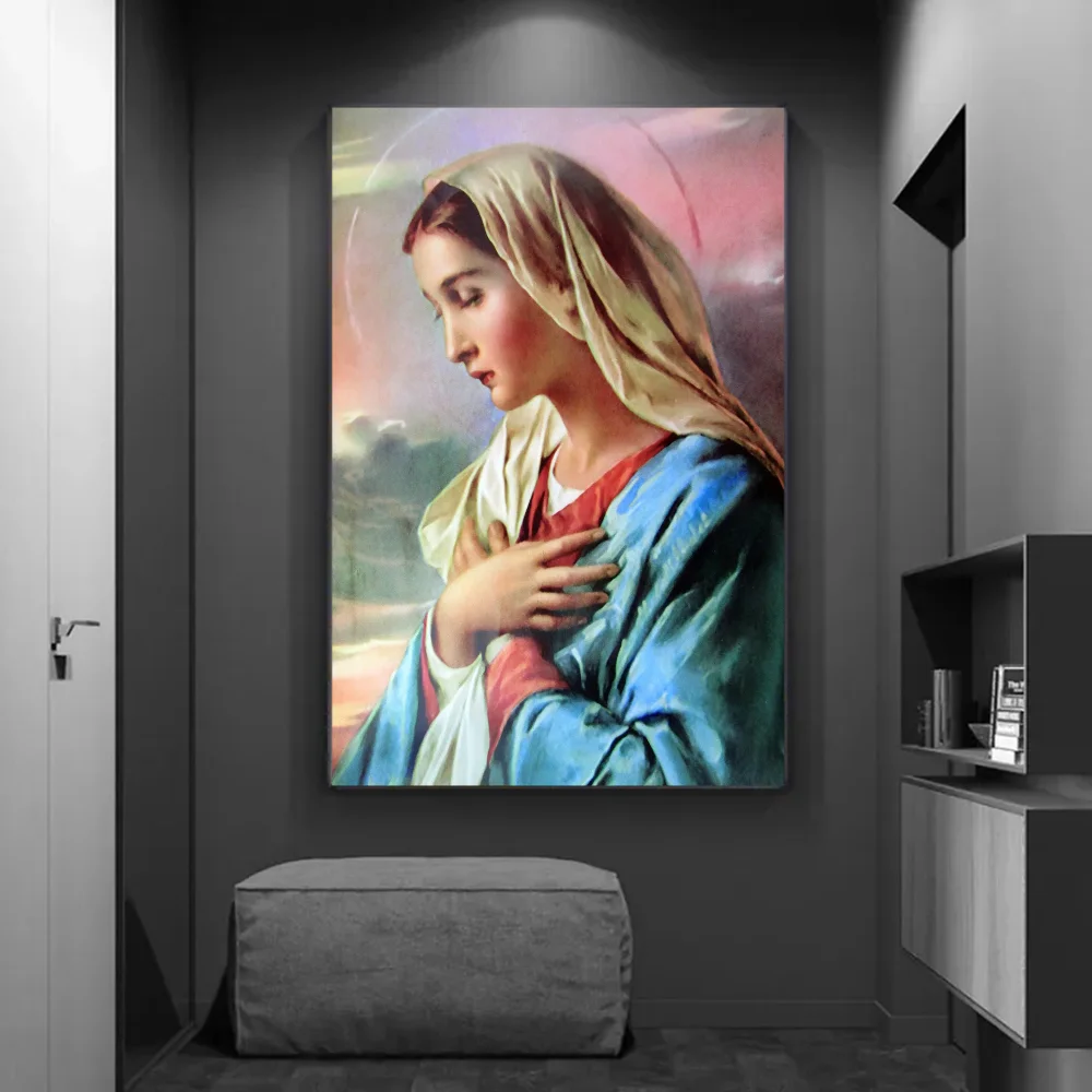 Poster Clássico da Virgem Maria – Decoração Cristã