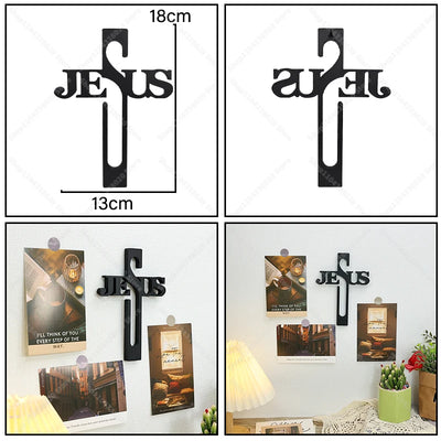Cruz de Parede com Gravação de Jesus para Decoração