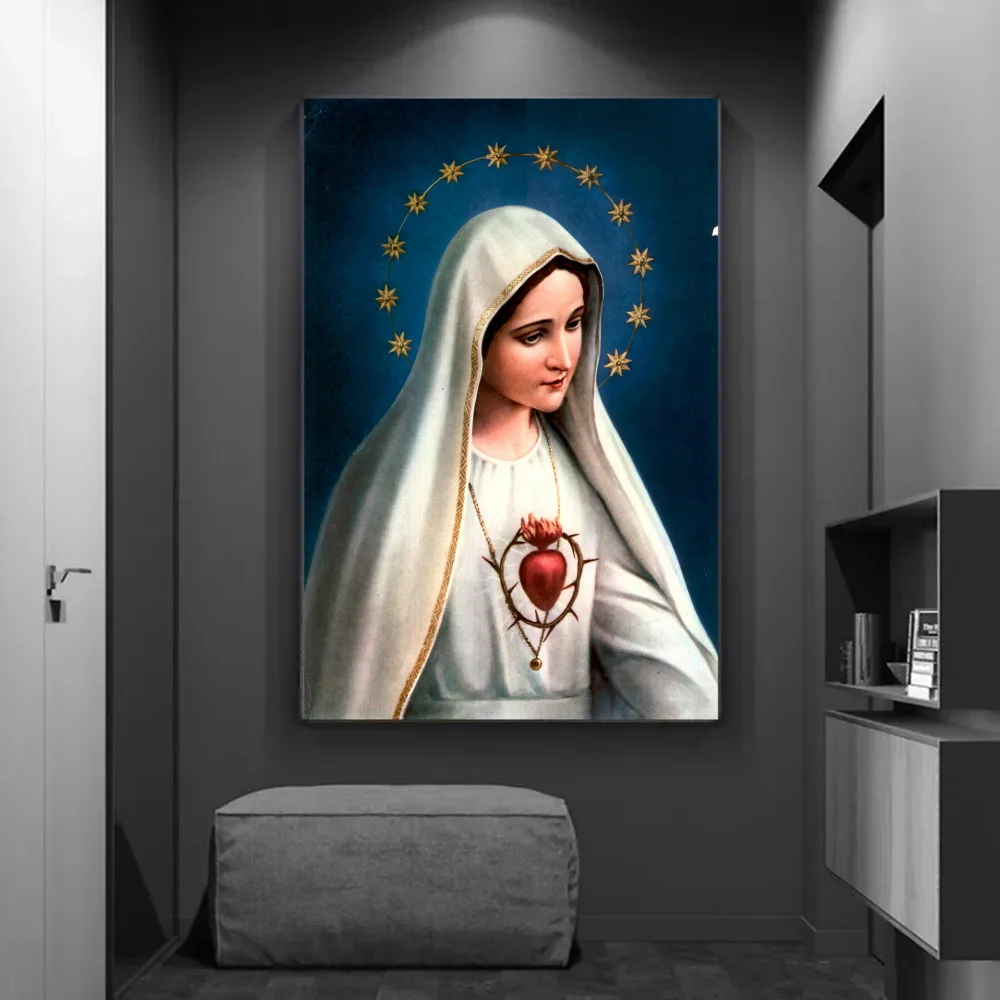 Poster Clássico da Virgem Maria – Decoração Cristã