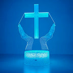 Luz Noturna 3D da Cruz de Jesus