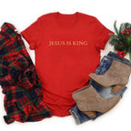 Jesus Is King T-shirt Christian Apparel The King Is Coming Faith Clothing Casual Short Sleeve Unisex T-shirts Christian Gifts