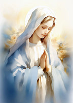 Pôster em Tela – Virgem Maria e Menino Jesus