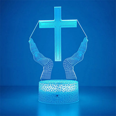 Luz Noturna 3D da Cruz de Jesus