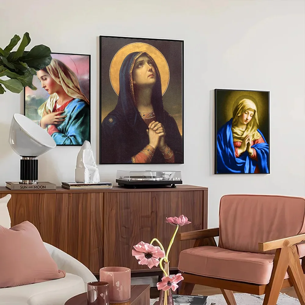 Poster Clássico da Virgem Maria – Decoração Cristã