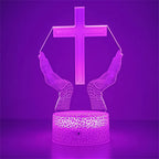 Luz Noturna 3D da Cruz de Jesus