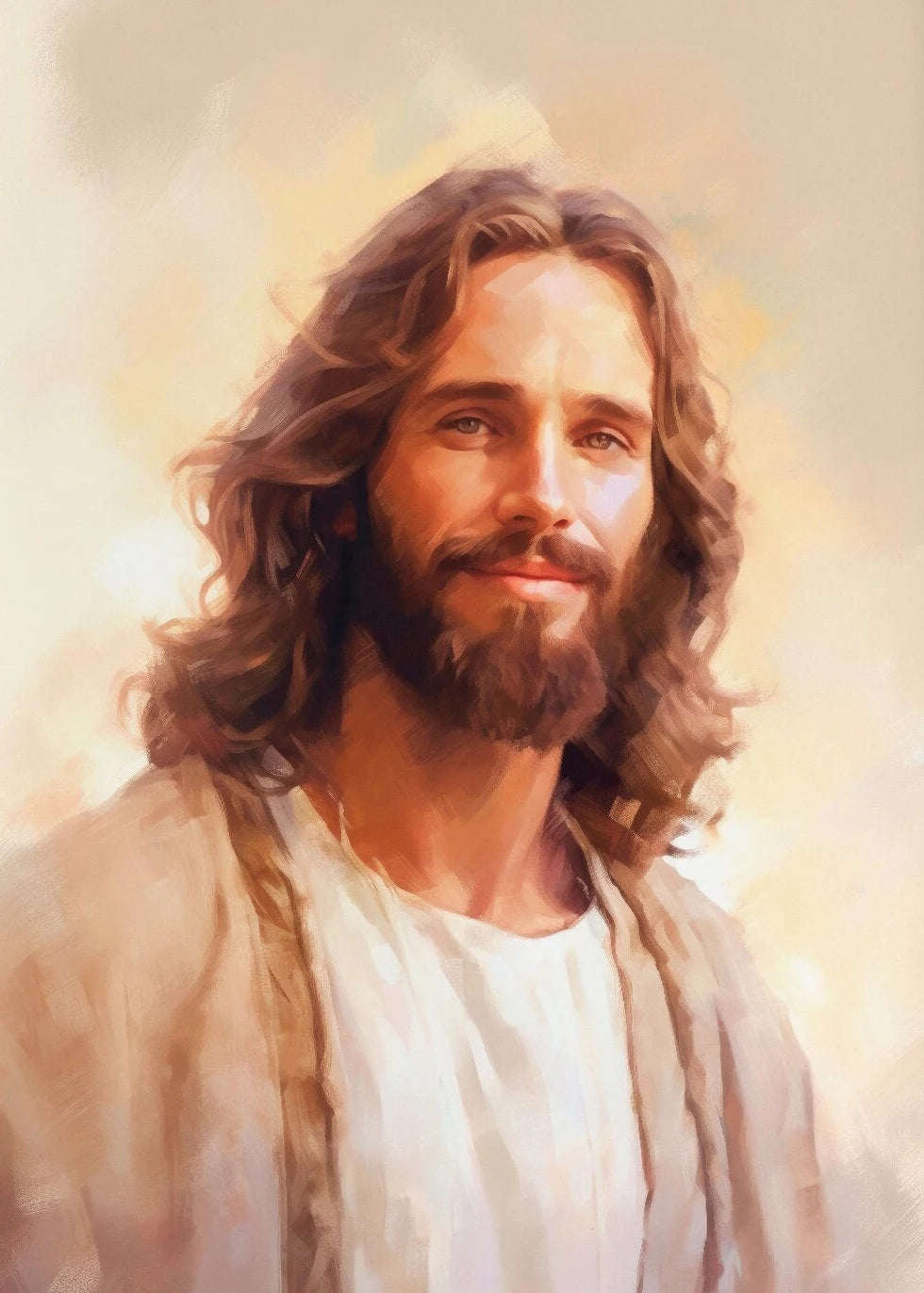 Pôster Religioso Vintage – Sagrado Coração de Jesus e Família Sagrada
