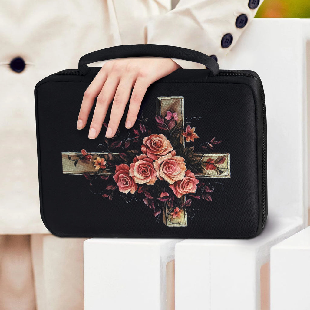 Capa Floral para Bíblia com Alça e Bolso