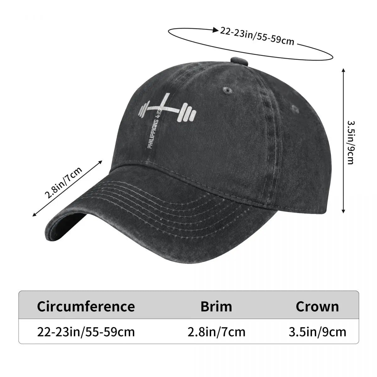Boné Cristão Versículo Bíblico Filipenses 4:13