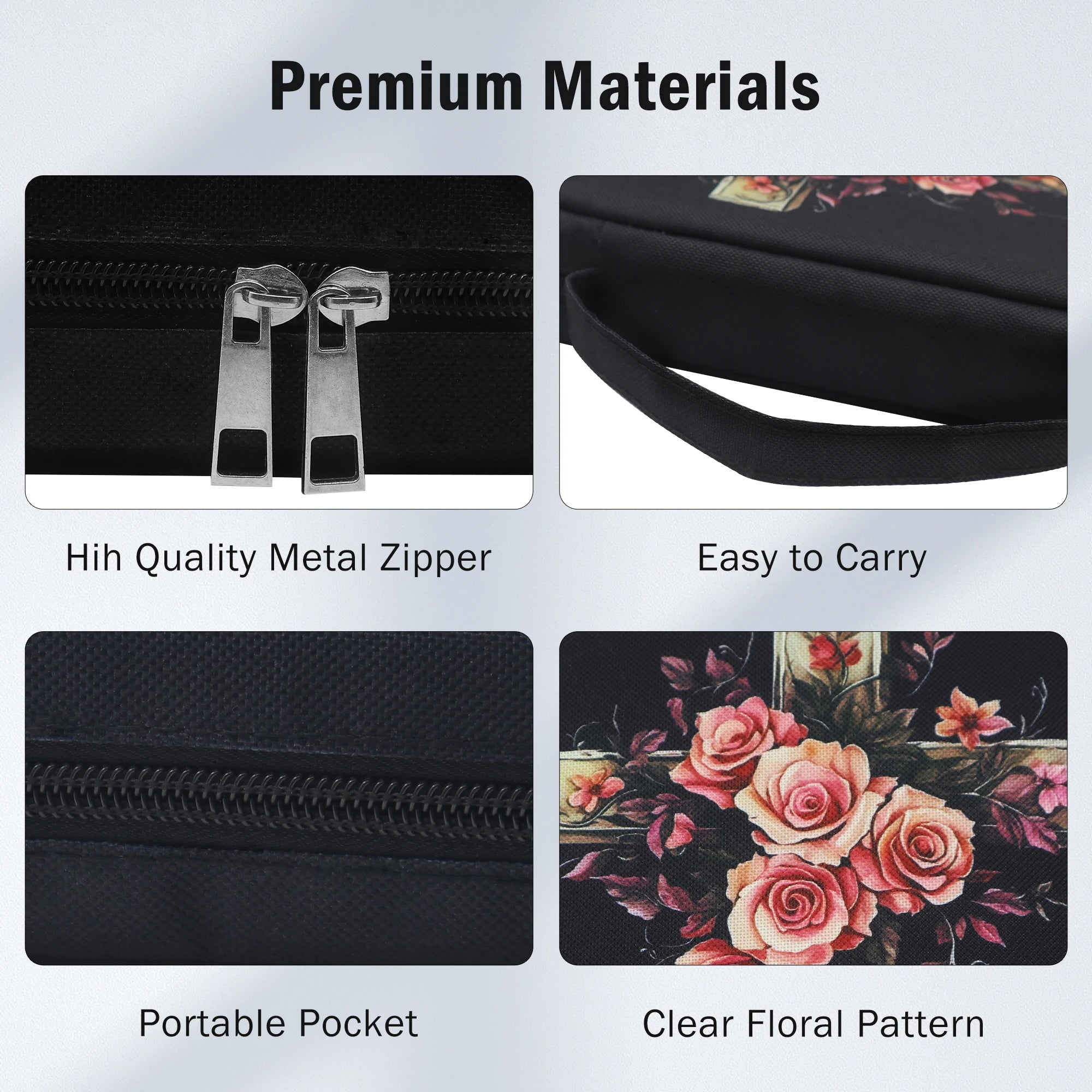 Capa Floral para Bíblia com Alça e Bolso