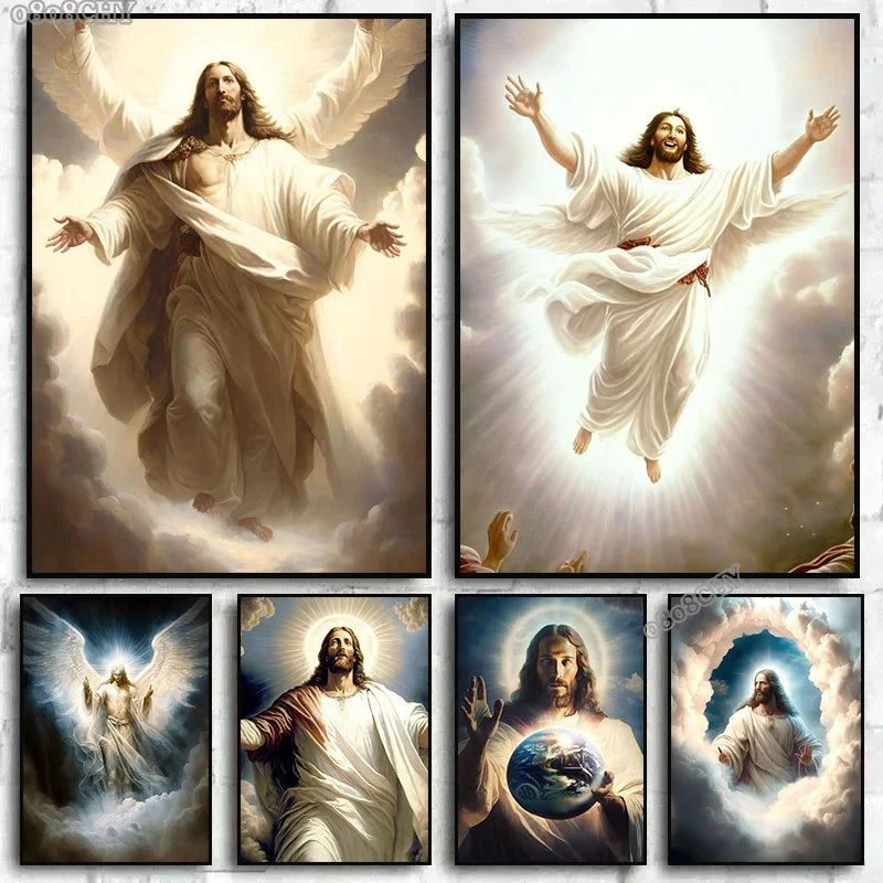 Pôster em Tela – Jesus Cristo em Aquarela