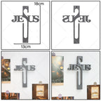 Cruz de Parede com Gravação de Jesus para Decoração