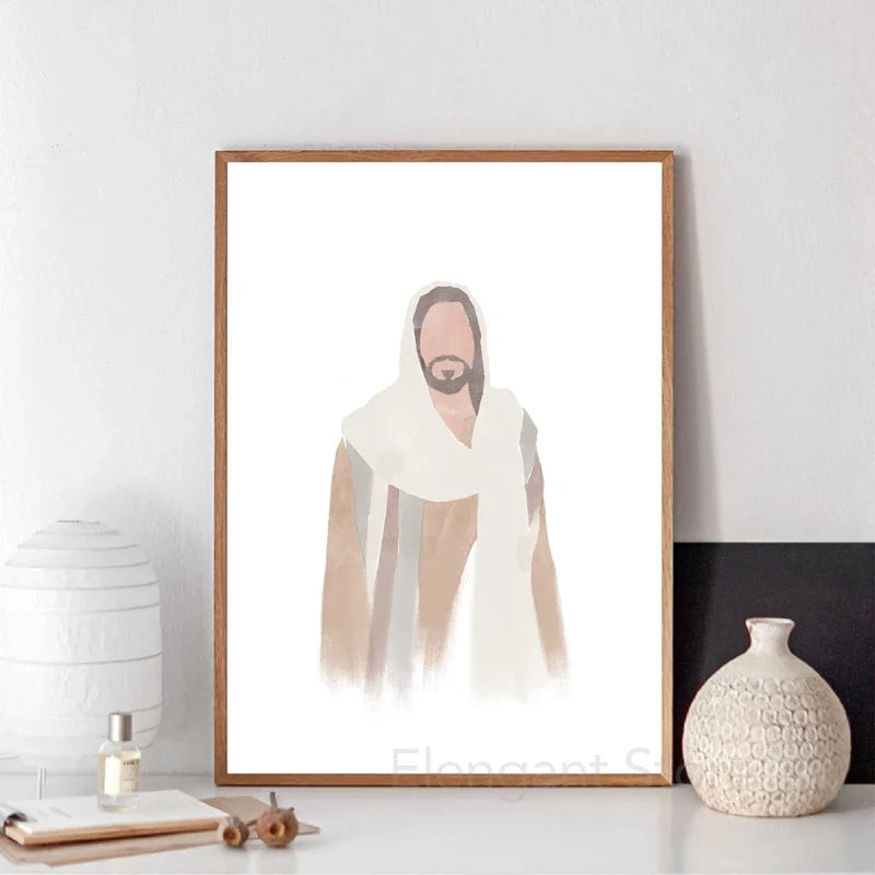 Quadro Decorativo Religioso – Virgem Maria e Jesus em Tela