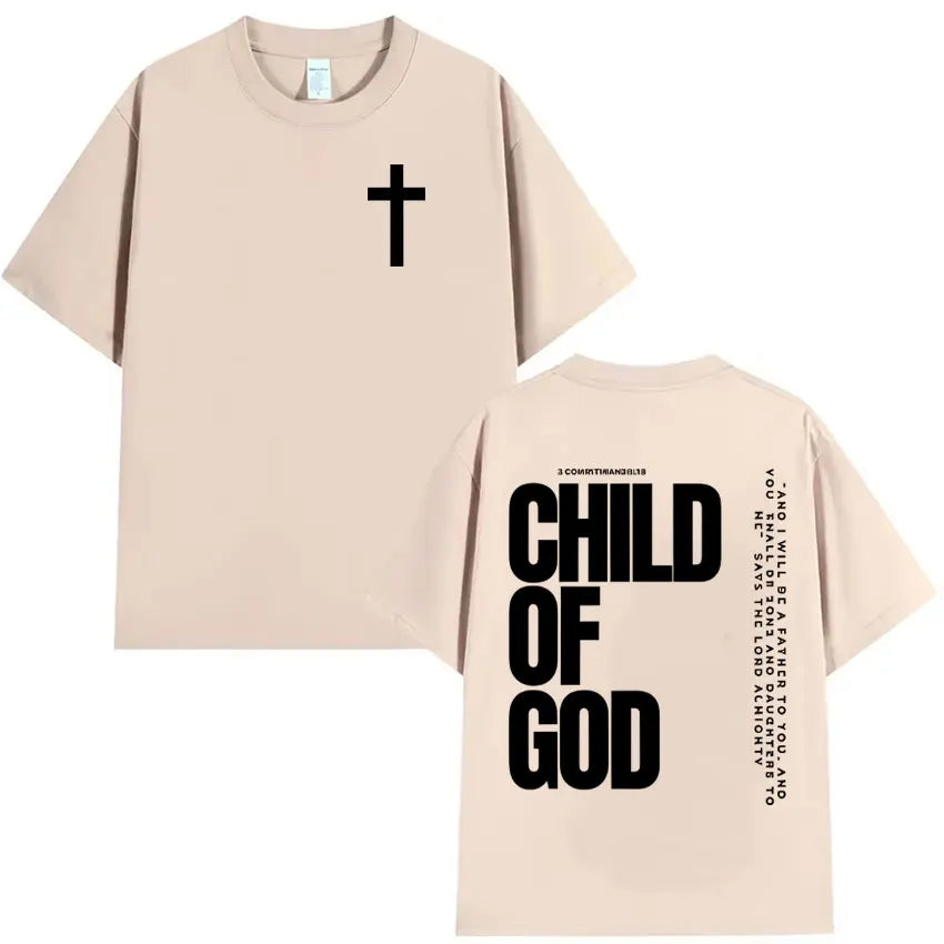 Camisola Unissex Cristã com Estampa Inspiradora “Child of God”