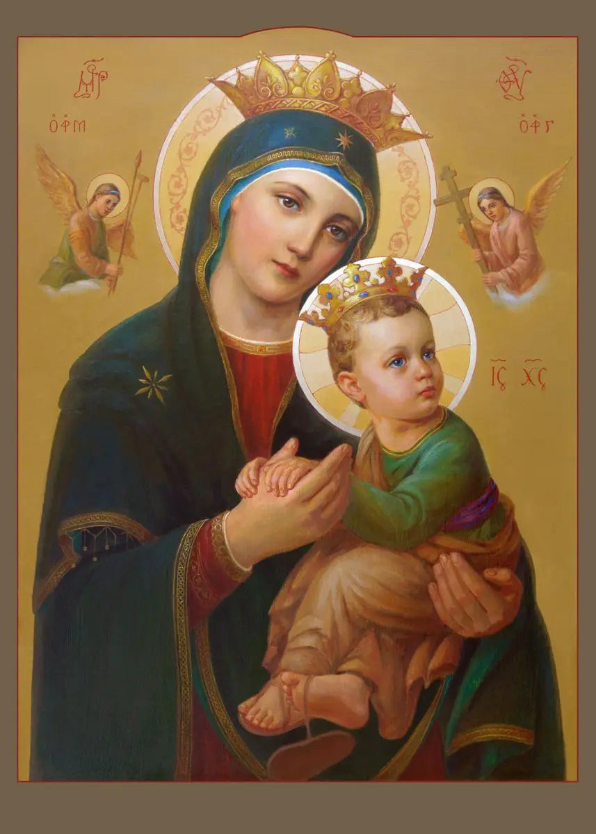 Pôster Vintage Jesus e Virgem Maria em Tela