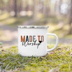 Caneca de Esmalte com Estampa de Fé Cristã