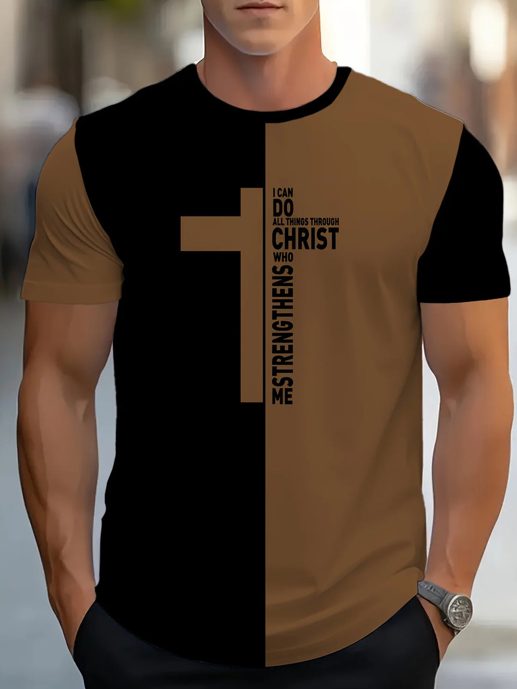 Camisola Masculina Cristã com Estampa da Bíblia