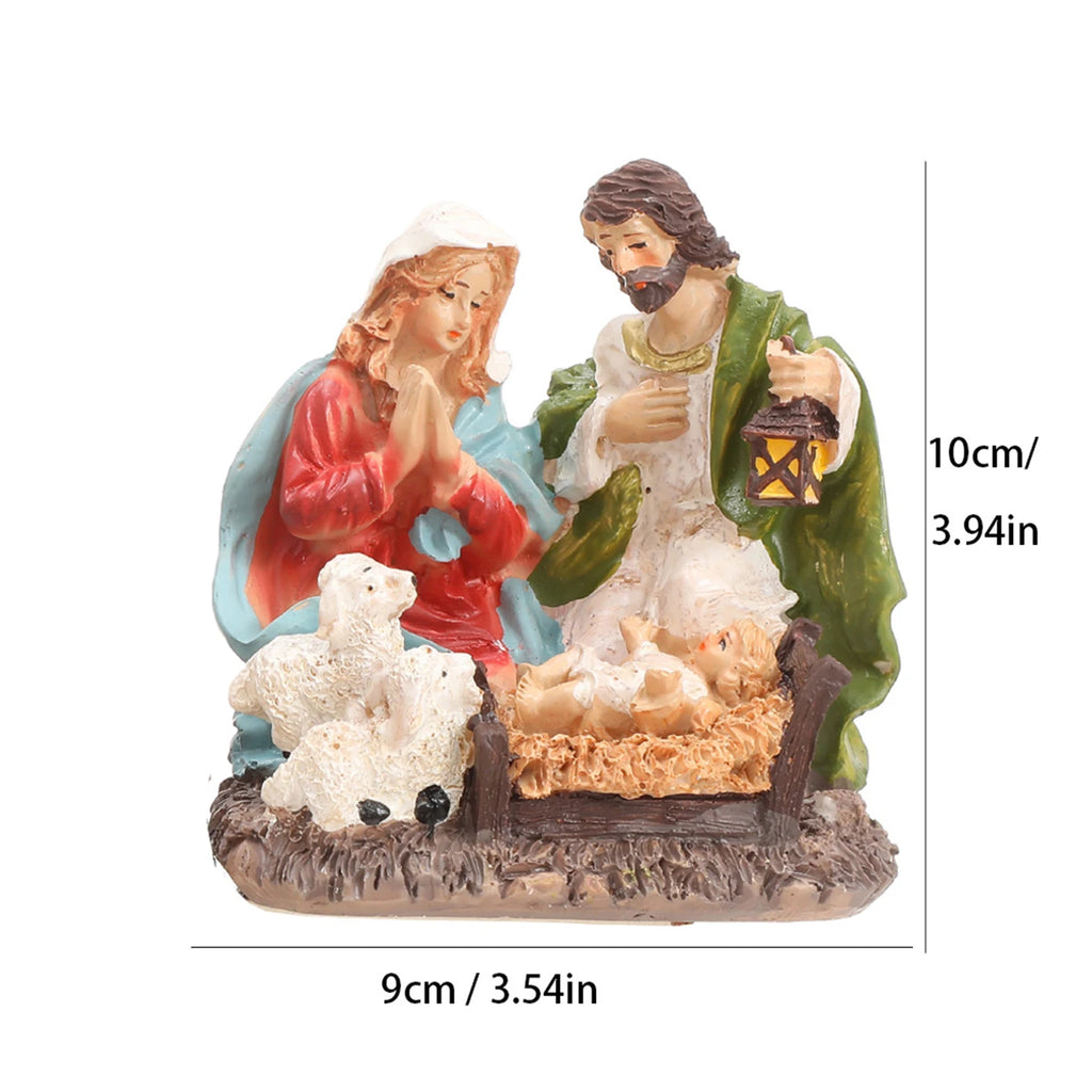 Estátua de Nascimento de Jesus em Resina – Presépio de Natal