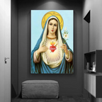 Poster Clássico da Virgem Maria – Decoração Cristã