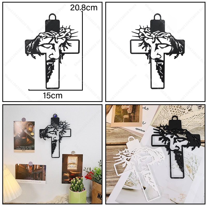 Cruz de Parede com Gravação de Jesus para Decoração