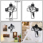 Cruz de Parede com Gravação de Jesus para Decoração