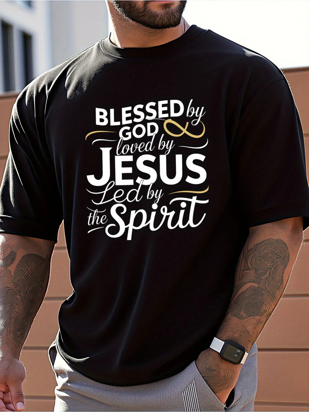 Camisola Masculina Religiosa Blessed by God