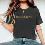Jesus Is King T-shirt Christian Apparel The King Is Coming Faith Clothing Casual Short Sleeve Unisex T-shirts Christian Gifts