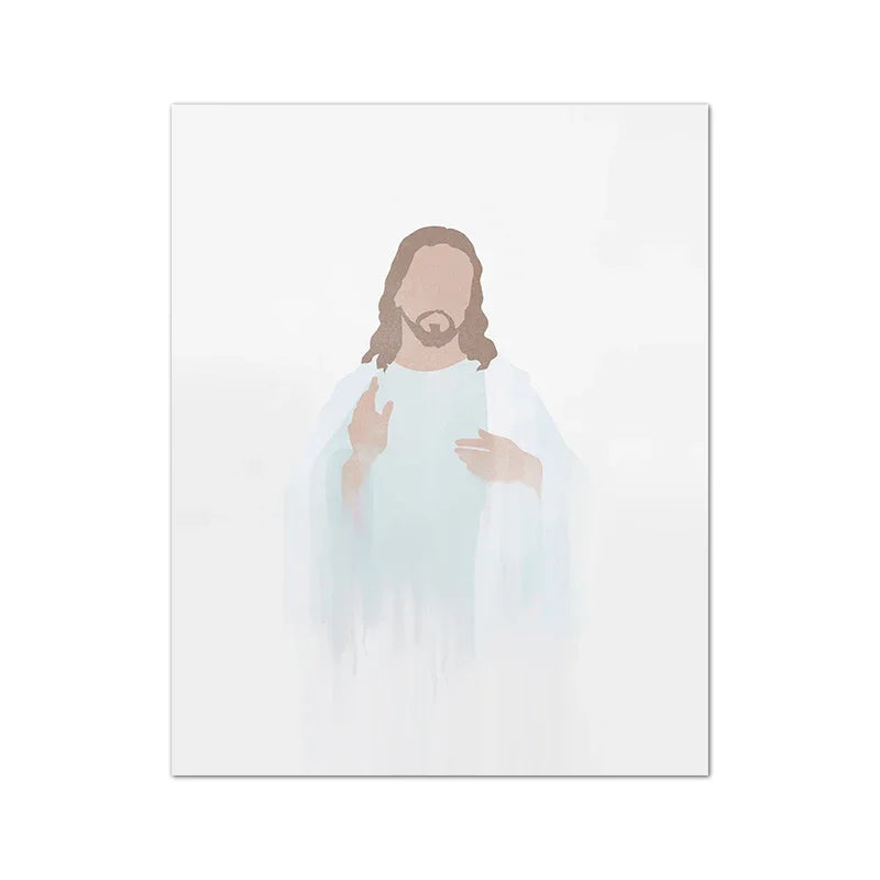 Quadro Decorativo Religioso – Virgem Maria e Jesus em Tela