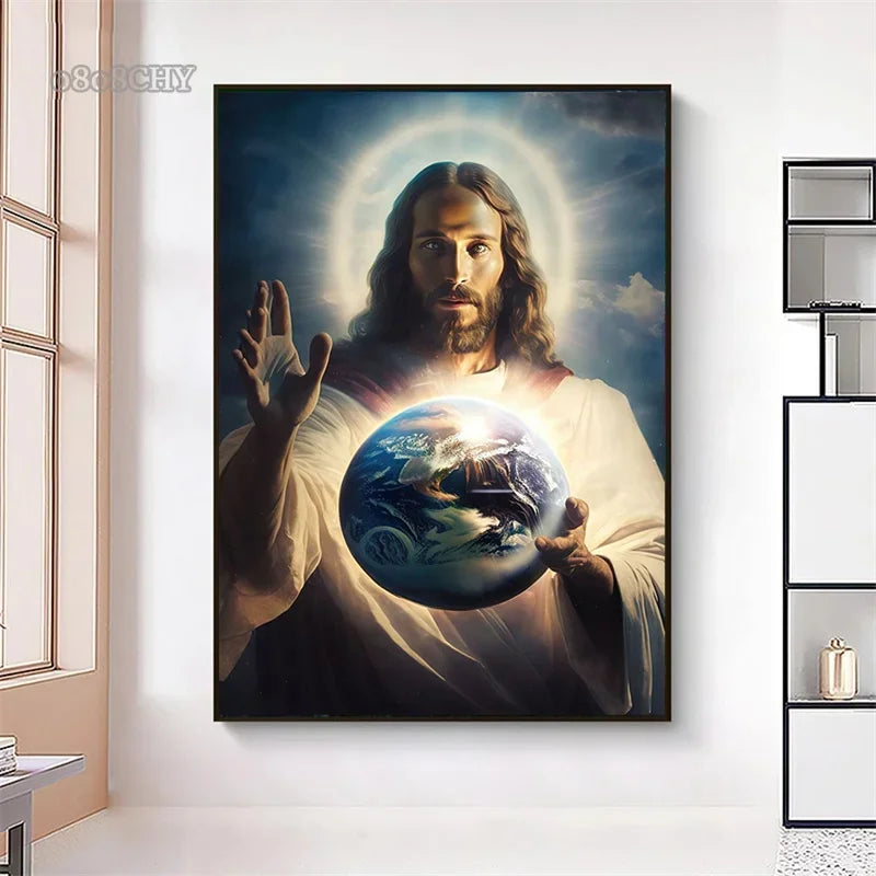 Pôster em Tela – Jesus Cristo em Aquarela