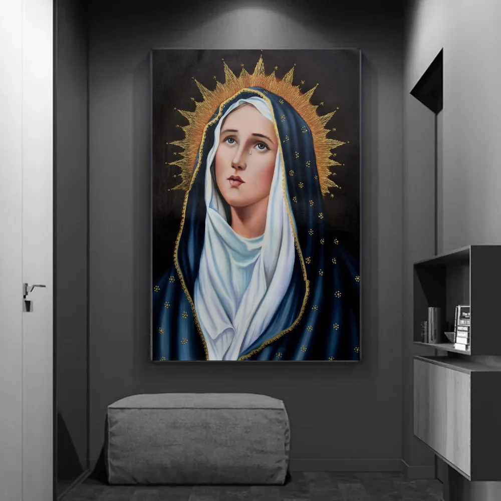 Poster Clássico da Virgem Maria – Decoração Cristã