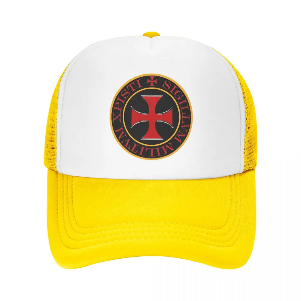 Boné Cruz Templária Cristã Ajustável