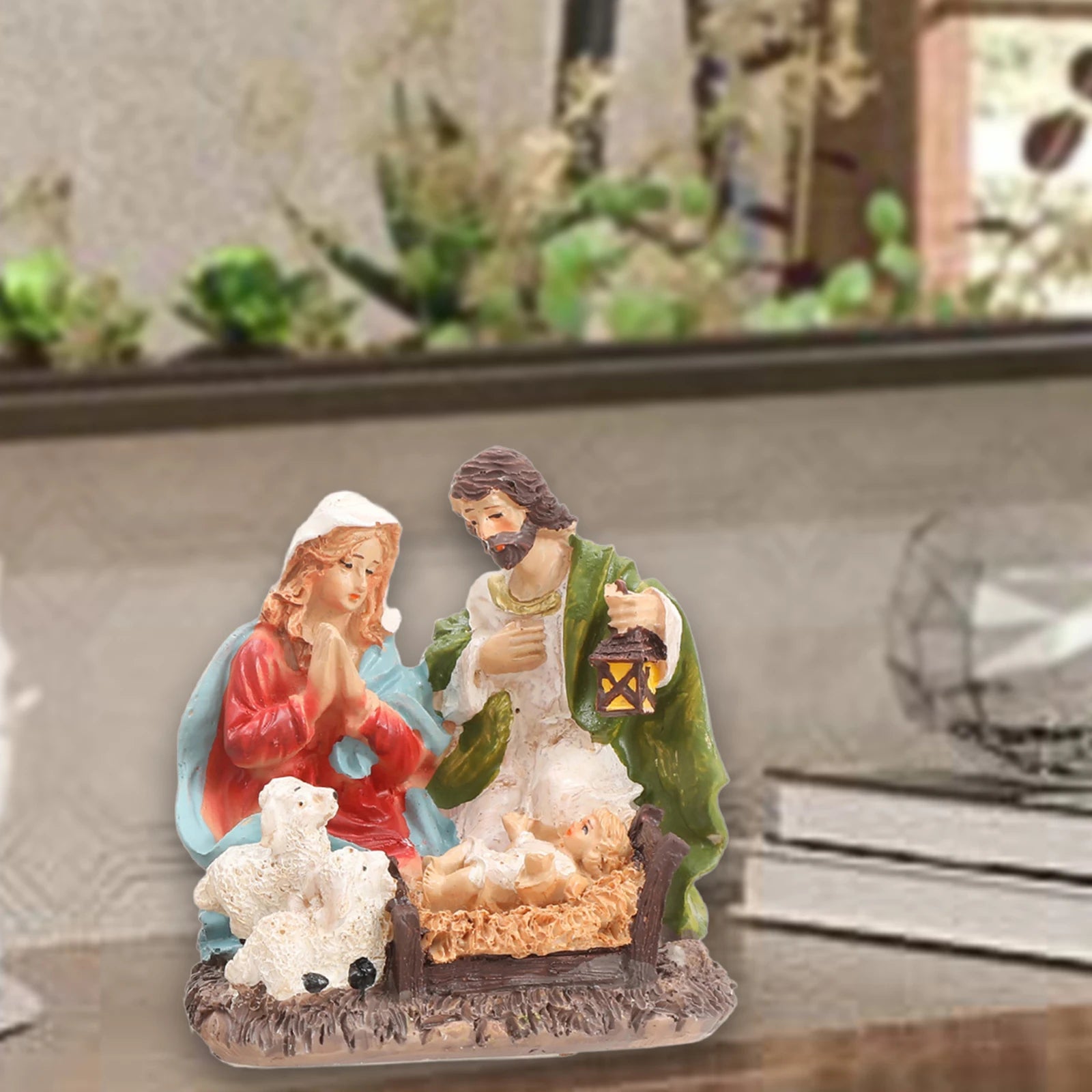 Estátua de Nascimento de Jesus em Resina – Presépio de Natal