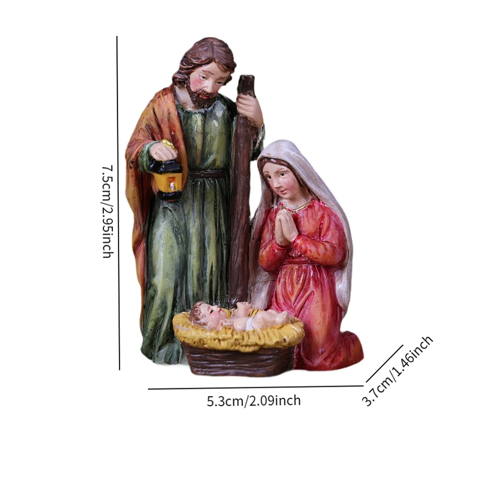 Estátua de Nascimento de Jesus em Resina – Presépio de Natal