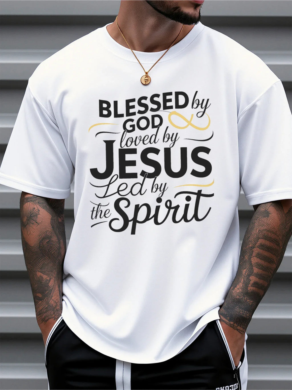 Camisola Masculina Religiosa Blessed by God