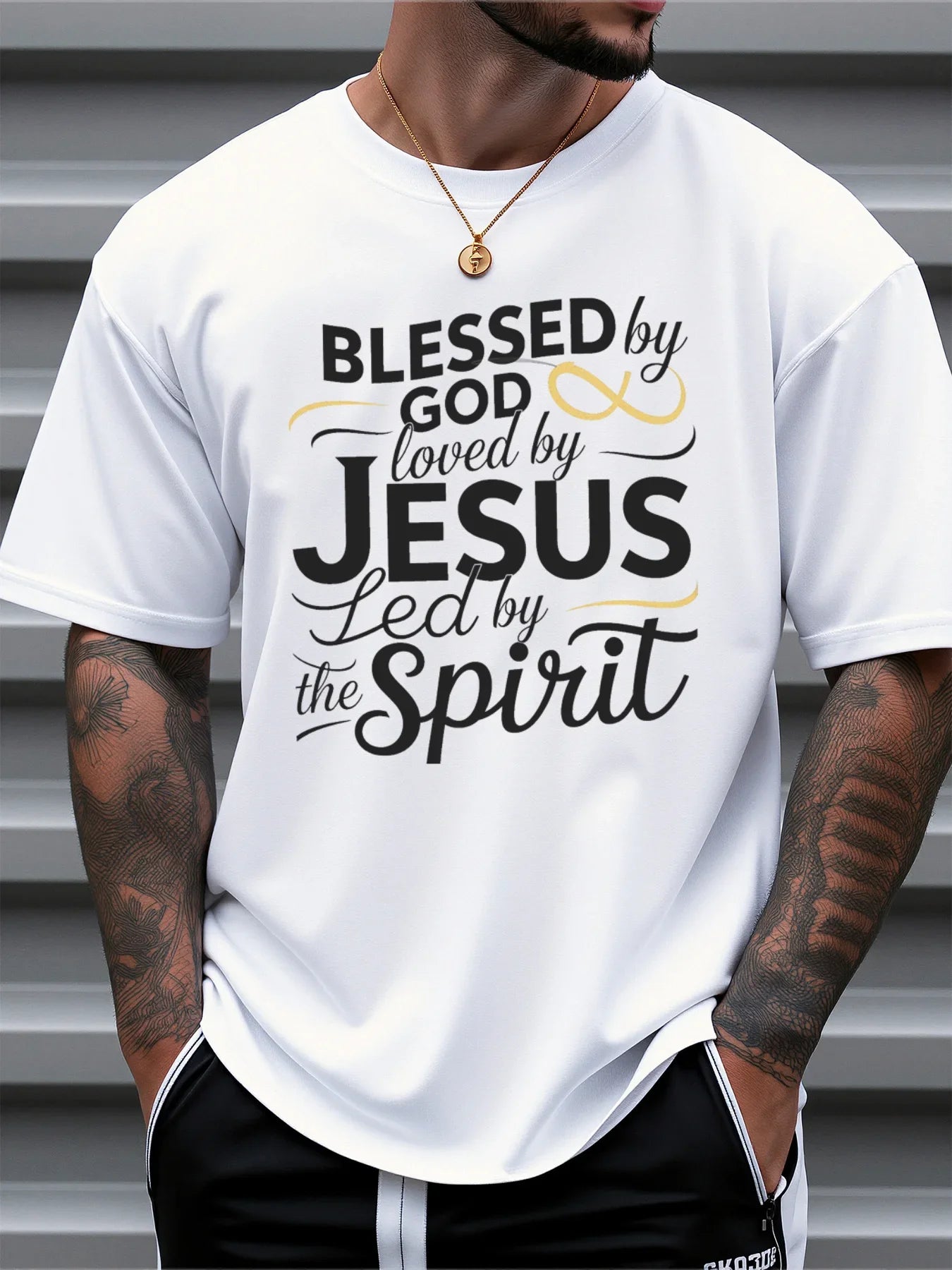 Camisola Masculina Religiosa Blessed by God