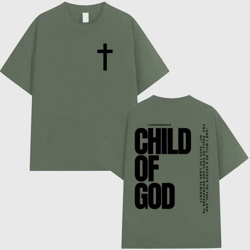 Camisola Unissex Cristã com Estampa Inspiradora “Child of God”