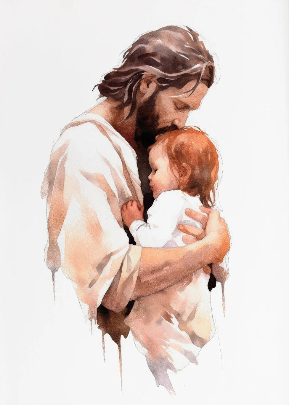 Pôster Religioso Vintage – Sagrado Coração de Jesus e Família Sagrada