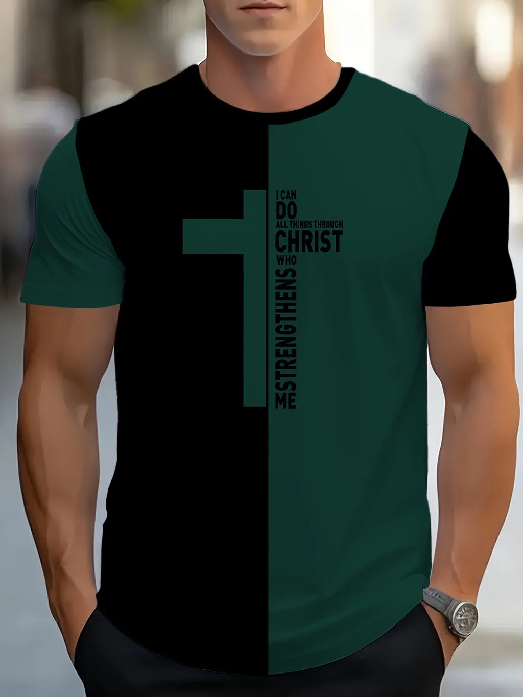 Camisola Masculina Cristã com Estampa da Bíblia