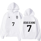 Jesus Is King 7 Christian Bible Verse Hoodies Men Women Clothing Fashion Harajuku Sweatshirts Fleece Casual Long Sleeve Pullover