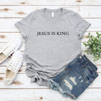 Jesus Is King T-shirt Christian Apparel The King Is Coming Faith Clothing Casual Short Sleeve Unisex T-shirts Christian Gifts