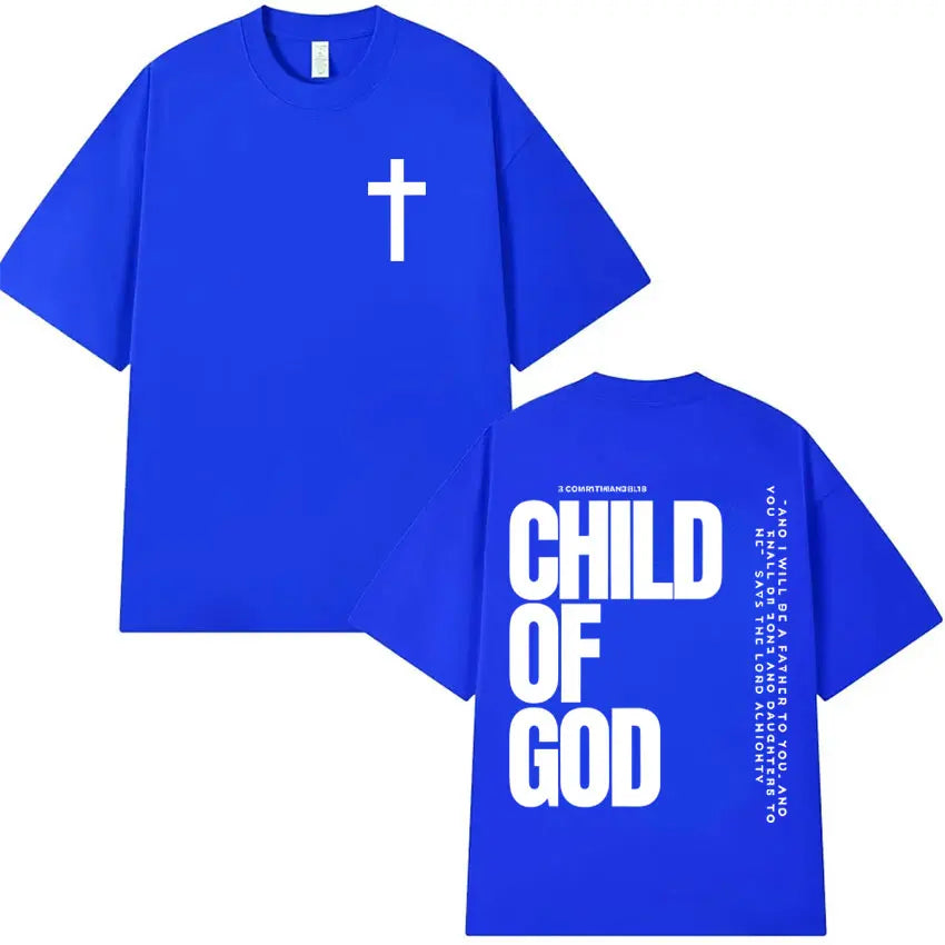 Camisola Unissex Cristã com Estampa Inspiradora “Child of God”