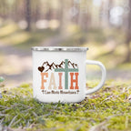 Caneca de Esmalte com Estampa de Fé Cristã