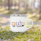 Caneca de Esmalte com Estampa de Fé Cristã