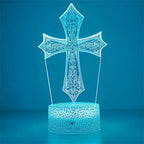 Luz Noturna 3D da Cruz de Jesus
