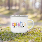 Caneca de Esmalte com Estampa de Fé Cristã