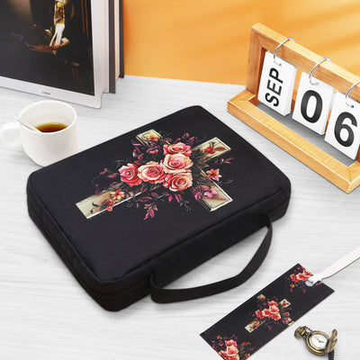 Capa Floral para Bíblia com Alça e Bolso