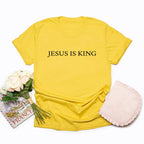 Jesus Is King T-shirt Christian Apparel The King Is Coming Faith Clothing Casual Short Sleeve Unisex T-shirts Christian Gifts