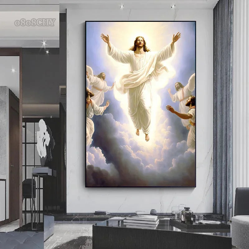 Pôster em Tela – Jesus Cristo em Aquarela