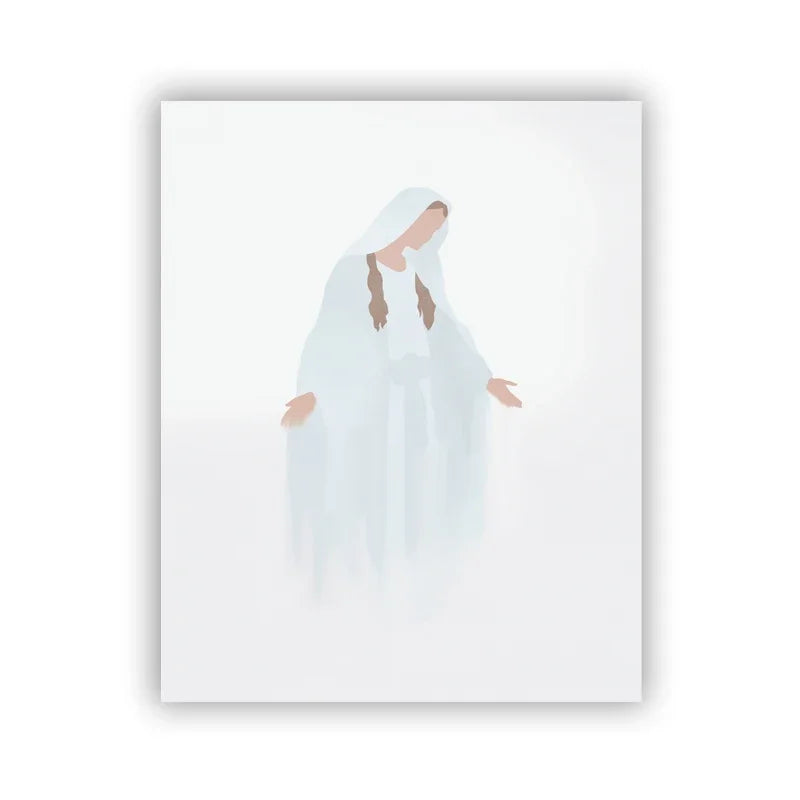 Quadro Decorativo Religioso – Virgem Maria e Jesus em Tela