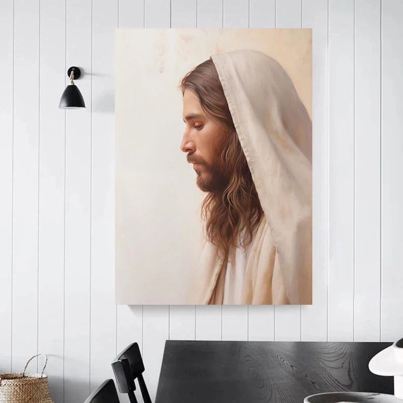 Pôster Religioso Vintage – Sagrado Coração de Jesus e Família Sagrada
